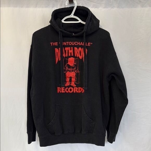 Black and Red vintage Death Row Records hoodie sz M - Picture 1 of 1